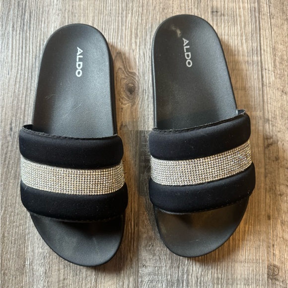 NWT sparkly Aldo slides - Picture 2 of 4
